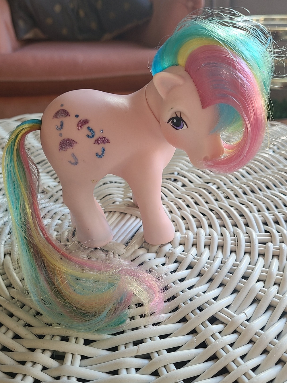 Vintage 80s My Little Pony G1 Rainbow Pony Parasol Glitter Umbrellas MLP 1983